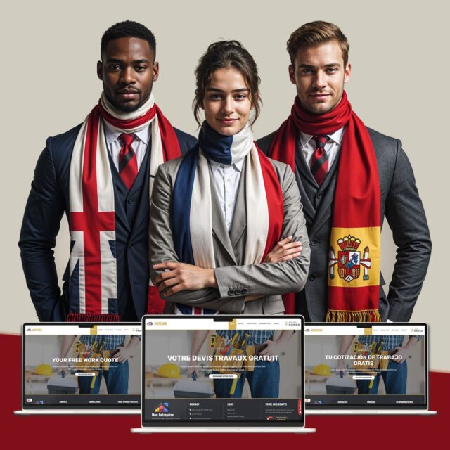 Enfin, tous les sites Web de nos clients sont désormais accessibles en anglais et en espagnol. Option Gratuite* *Pour les contrats Sites Web.