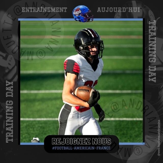 Augmentez l'impact de vos publications.Conçu pour donner un coup de pouce aux clubs de Foot Us.Un design prêt à être personnalisé : L'Appel à l'Entraînement.Décliné en 10 coloris, format 1:1 (Carré). Faciles à personnaliser (Remplacez juste la photo - non incluse).Personnalisable avec (Canva et autres applications similaires)Offert et envoyé sans modification.#footballamericainenfrance #footballusfrance #footballaméricain #footballamericain #footusfrance
