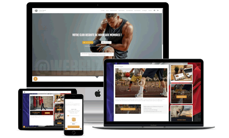 Site Web pour club sportif